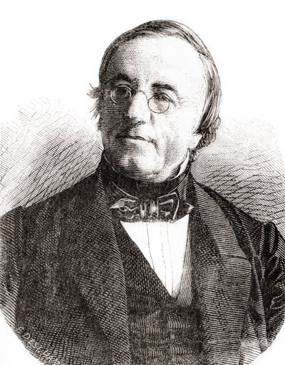 スイスの物理学者Auguste Arthur de la Rive（1870年発行の「Les Merveilles de la Science」より）。 作： French School