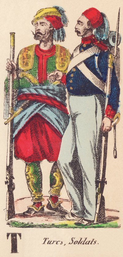 T：トルコ人、兵士 作： French School