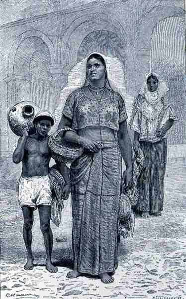 新しい世界の古代都市からのテファンテペック女性、パブ。 1887 作： French School
