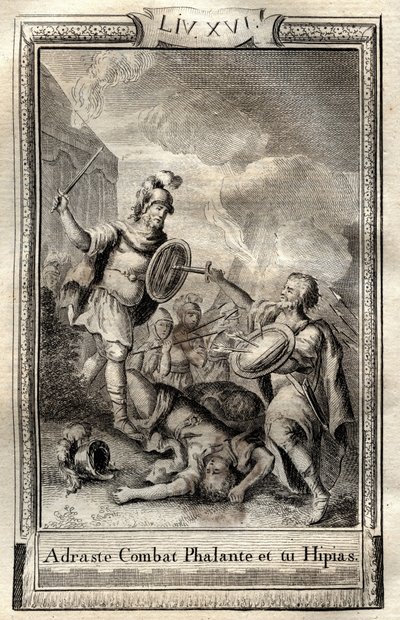 Telemaque surmonte Hippias - Francois de Salignac de La Mothe-Fenelon dit Fenelonの "Les Aventures de Telemaque, fils d