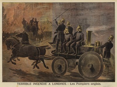 ロンドンでのひどい火災、1897年 作： French School