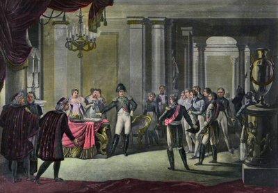 1814年4月のフォンテーヌブローでのナポレオンの退位 - The Abdication of Napoleon at Fontainebleau 1814 作： French School