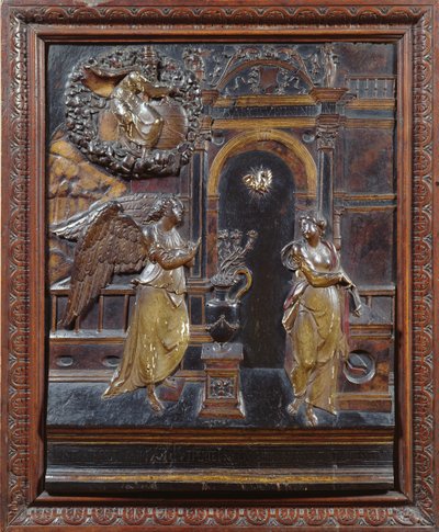 受胎告知（木材） 作： French School