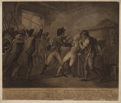 1794年7月27日のロベスピエールの逮捕 作： French School