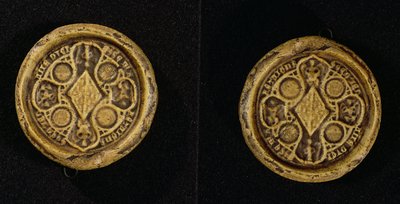 ジャンヌドゥペンティエヴル（1319-84）ブルターニュ公爵夫人とゴエロ伯爵夫人の紋章、1369年 作： French School
