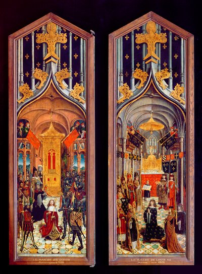 ダビデとルイ12世の戴冠式（1462-1515）1501 作： French School