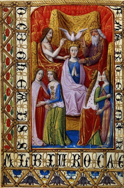 聖三位一体による聖母の戴冠式、c.1500 作： French School