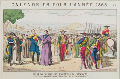 メキシコ皇帝マクシミリアンの死、1867年6月19日 作： French School