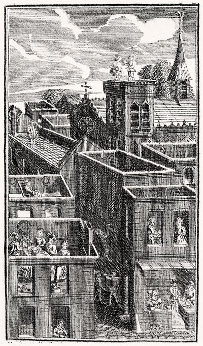 「2本の棒の上の悪魔」、c.1787 作： French School