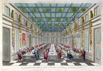 1763年のベルサイユのダイニングルーム 作： French School