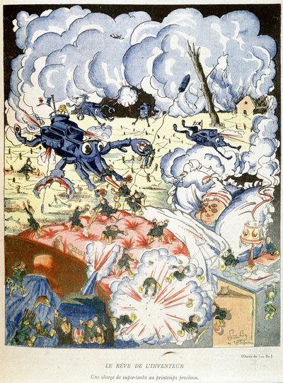 発明家の夢 - 1917年10月25日付「The Bayonet」にて 作： French School