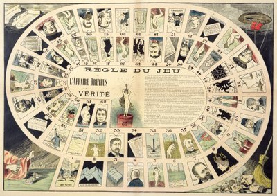 ドレイファス事件ゲーム、19世紀後半のさまざまな人物の肖像画 作： French School
