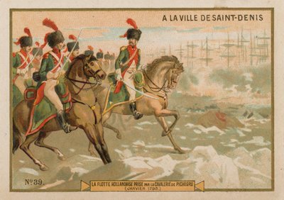 1795年1月、フランス騎兵隊によって捕獲されたオランダ艦隊 作： French School