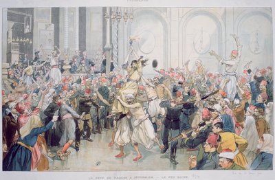 エルサレムの聖火のイースター行列、1895 作： French School