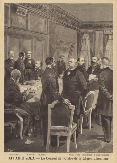 エミールゾラの名誉毀損事件-軍団勲章評議会 作： French School