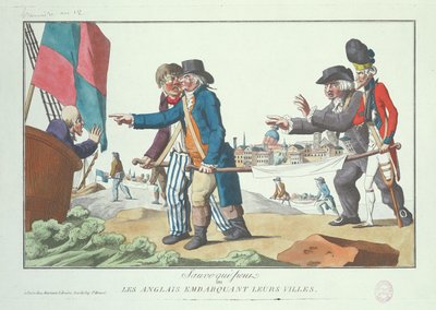 1803年11月に都市に搭乗するイギリス人 作： French School