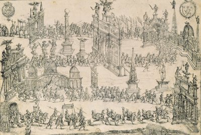 アンリ4世（1553-1610）のリヨンへの入り口、1595年9月4日 作： French School