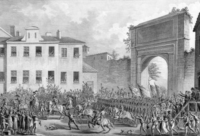 フランス軍のミラノ入城、25フローラル・アン4（1796年5月14日） - イタリアキャンペーン（1796年〜1797年） - フランス軍のミラノ入城 1796年5月14日 作： French School