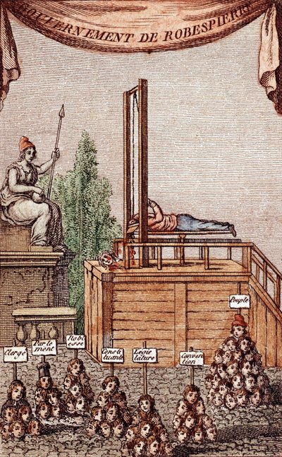 1794年7月28日のロベスピエールの処刑 作： French School
