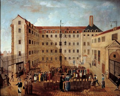 フランス派の絵画「フォルカッツのフェラシオン」から「ビセトルの絵画」へ。1791.日。0,48x0,35 m パリ、ピュブリク支援博物館 作： French School