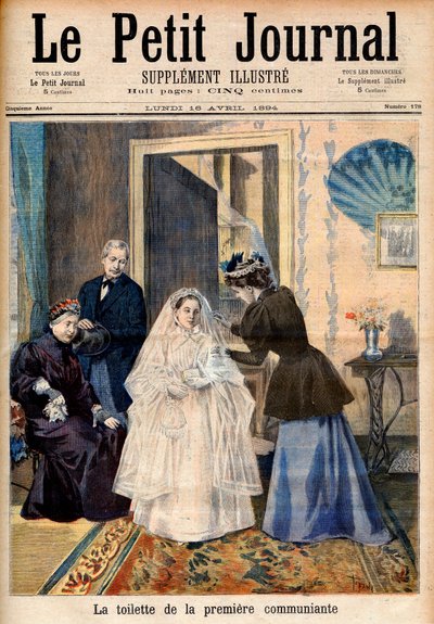 初聖体」（「Le petit Journal」のイラスト 作： French School