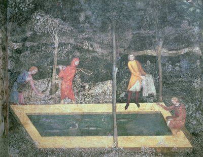 魚の池、クワガタの部屋、1333年 作： French School