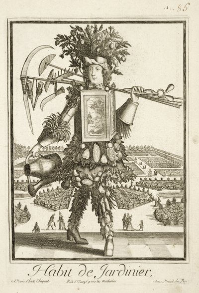 ガーデナーコスチューム、デニスディドロのDictionnaire des Sciencesによるイラスト（1713-84）c.1770公開 作： French School