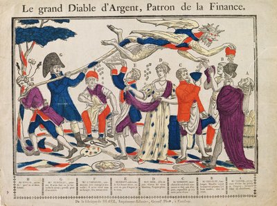 お金の大魔王」（カラーの彫刻 作： French School