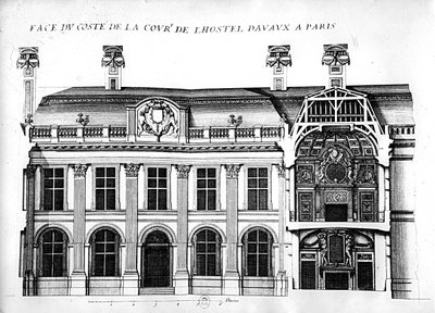 ホテルダヴォー、ルーデュテンプル、パリ 作： French School