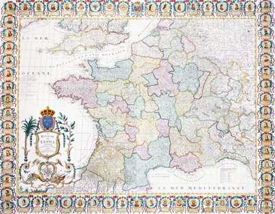 フランス王国は地方政府に分かれ、1751年 作： French School