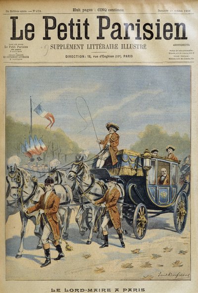パリの市長 - 1906年10月21日付「Le Peute Parisien」より 作： French School