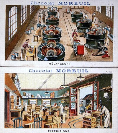 チョコレートの製造と流通、チョコレートのイメージ広告、モレイル、1900年頃（157413も参照） 作： French School
