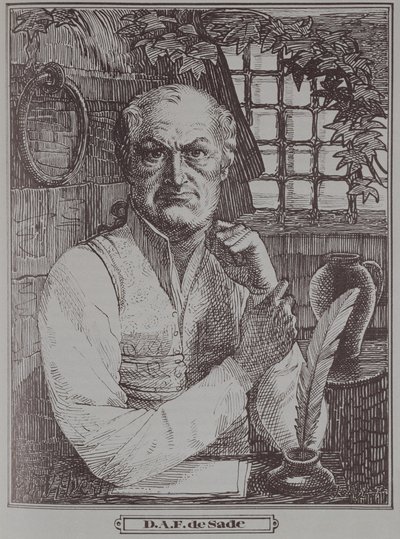 刑務所のサド侯爵（1740〜1814年） 作： French School