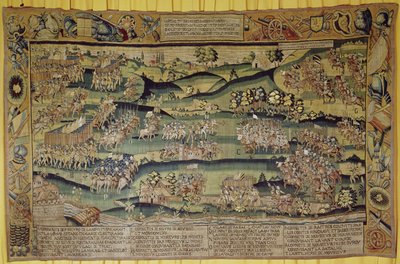 1569年3月13日、ジャルナックの戦いでの2つの軍の会合 作： French School