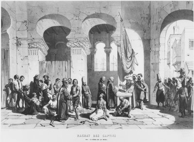 1830年頃から40年頃、アルジェリアの捕虜を贖罪する慈悲の父 作： French School