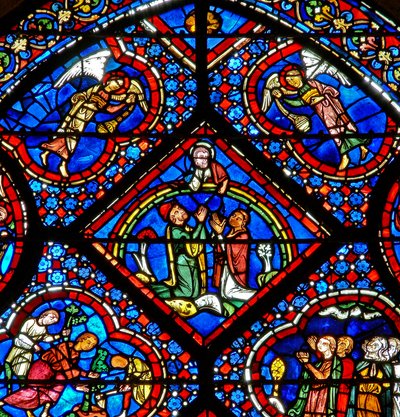 ノアウィンドウ：虹の上の神は、二度とそれをすることはないと宣言している（w47） 作： French School