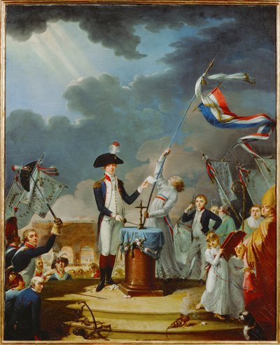 ラファイエット将軍の連邦祝賀式典での宣誓 ... 作： French School