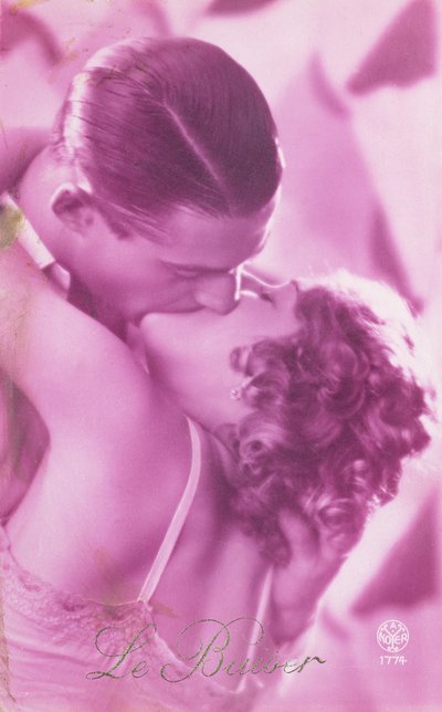 ピンクのキス、1930年頃 作： French School