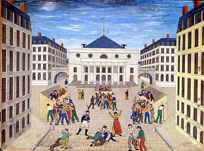 オデオン広場 19世紀初頭 水彩・紙 作： French School