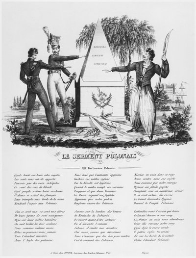 ポーランドの誓い、ポーランドのランサーの歌、1830年頃 作： French School