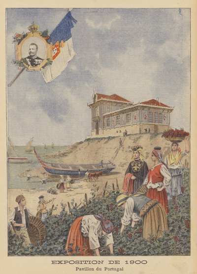 1900年のパリ万国博覧会のポルトガル館（カラーリトグラフ 作： French School