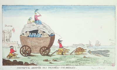 植民地時代の品の迅速な到着、1807 作： French School