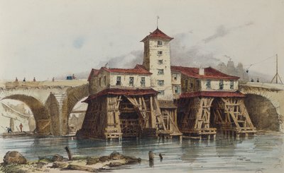 ポンノートルダムのポンプ、1836年 作： French School