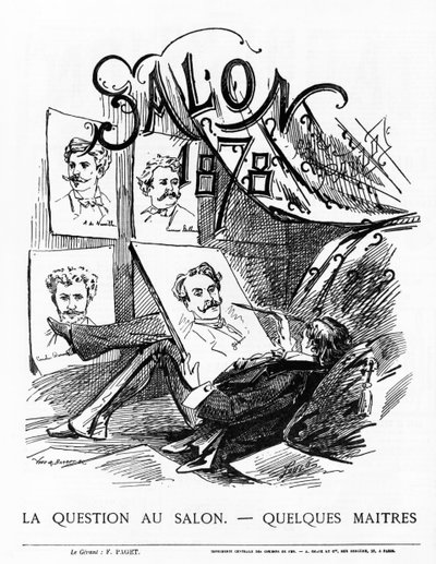 サロンでの質問-マスターはいますか？ 1878年のパリサロン 作： French School