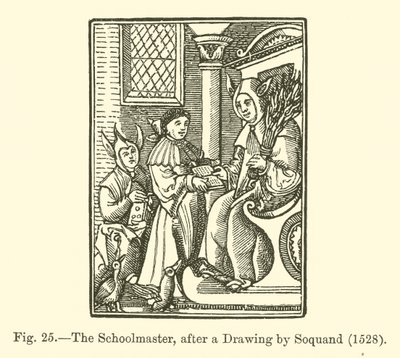 The Schoolmaster (e.g. engraving) 作： French School