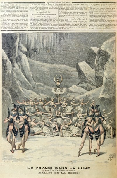 1892年4月16日、ルプティジャーナルのジャックオッフェンバッハ（1819-90）によるLa Voyage dans la Luneのスノーバレエ 作： French School