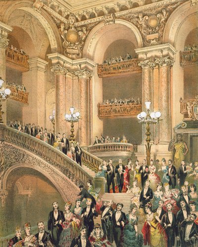 オペラの階段、1875年頃 作： French School