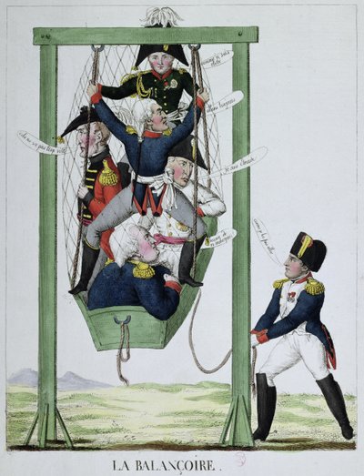 スイング、ナポレオンの風刺画（1769-1821）、1814年 作： French School