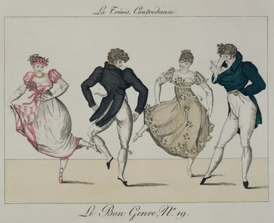 トレニスカドリール、プレート19、ルボンジャンル、1805 作： French School