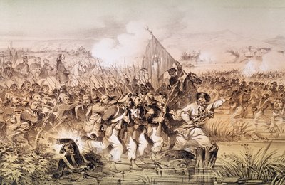 オマールパシャの指揮下のトルコ軍、インゴーを横切る、1855年9月6日 作： French School